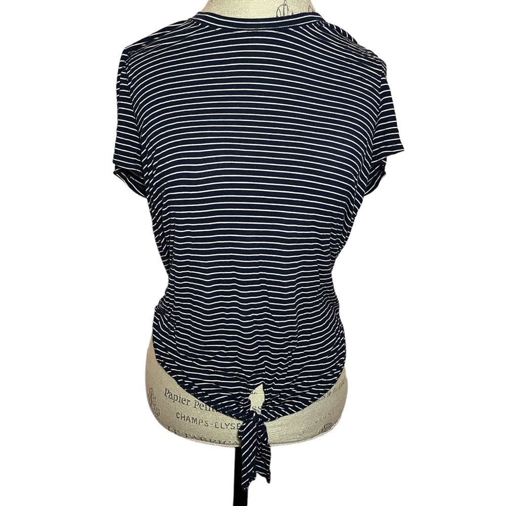 SO Navy Blue & White Striped T-shirt